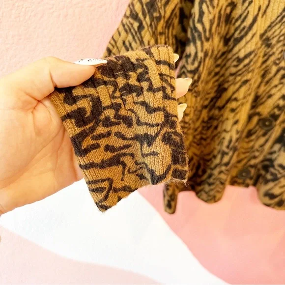 Madewell Tigerized Cameron Ribbed Cardigan Sweater in Coziest Yarn XXS - Picture 7 of 11